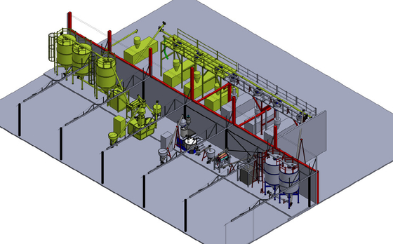 Extruder die pvc voeden die Mengt Systeem voor Plastic Industrieel doseren