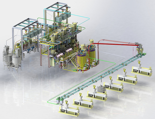 Extruder die pvc voeden die Mengt Systeem voor Plastic Industrieel doseren