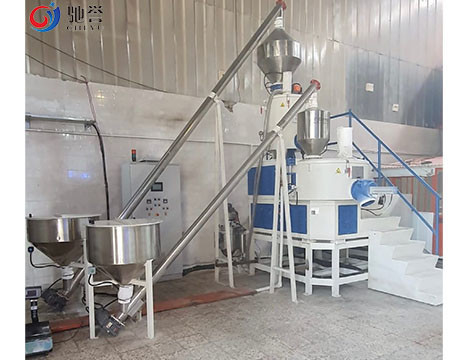 De Verwarmende en Koelmixer Turbomixer van de hoge snelheidsmixer met het Pneumatische Vervoeren Systeem